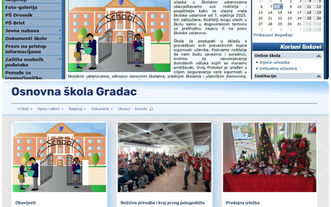 Nova web stranica škole