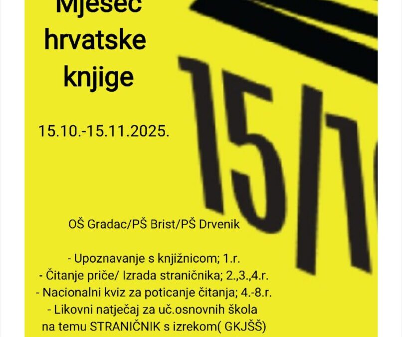 Mjesec hrvatske knjige 15.10.-15.11.2025.